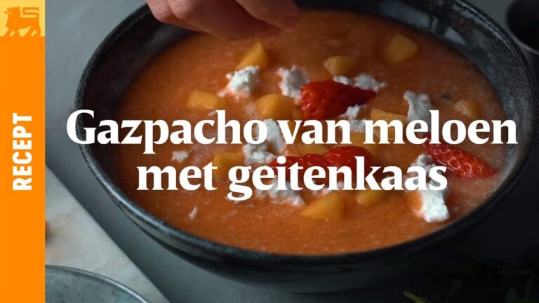 Gazpacho van meloen met geitenkaas