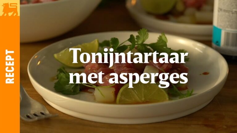 Tonijntartaar met asperges