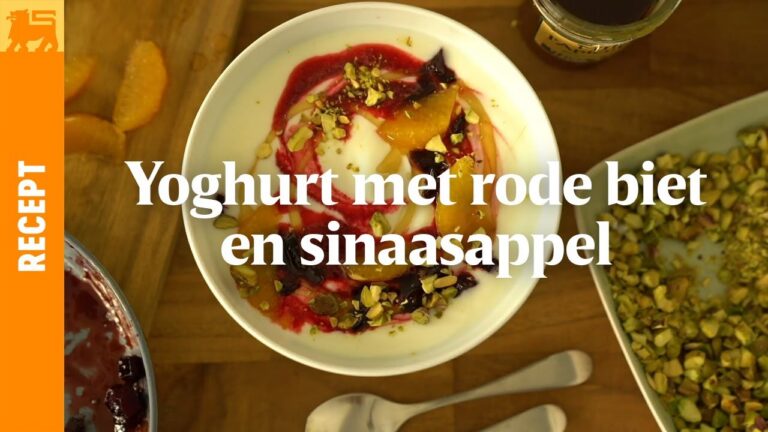 Yoghurt met rode biet en sinaasappel